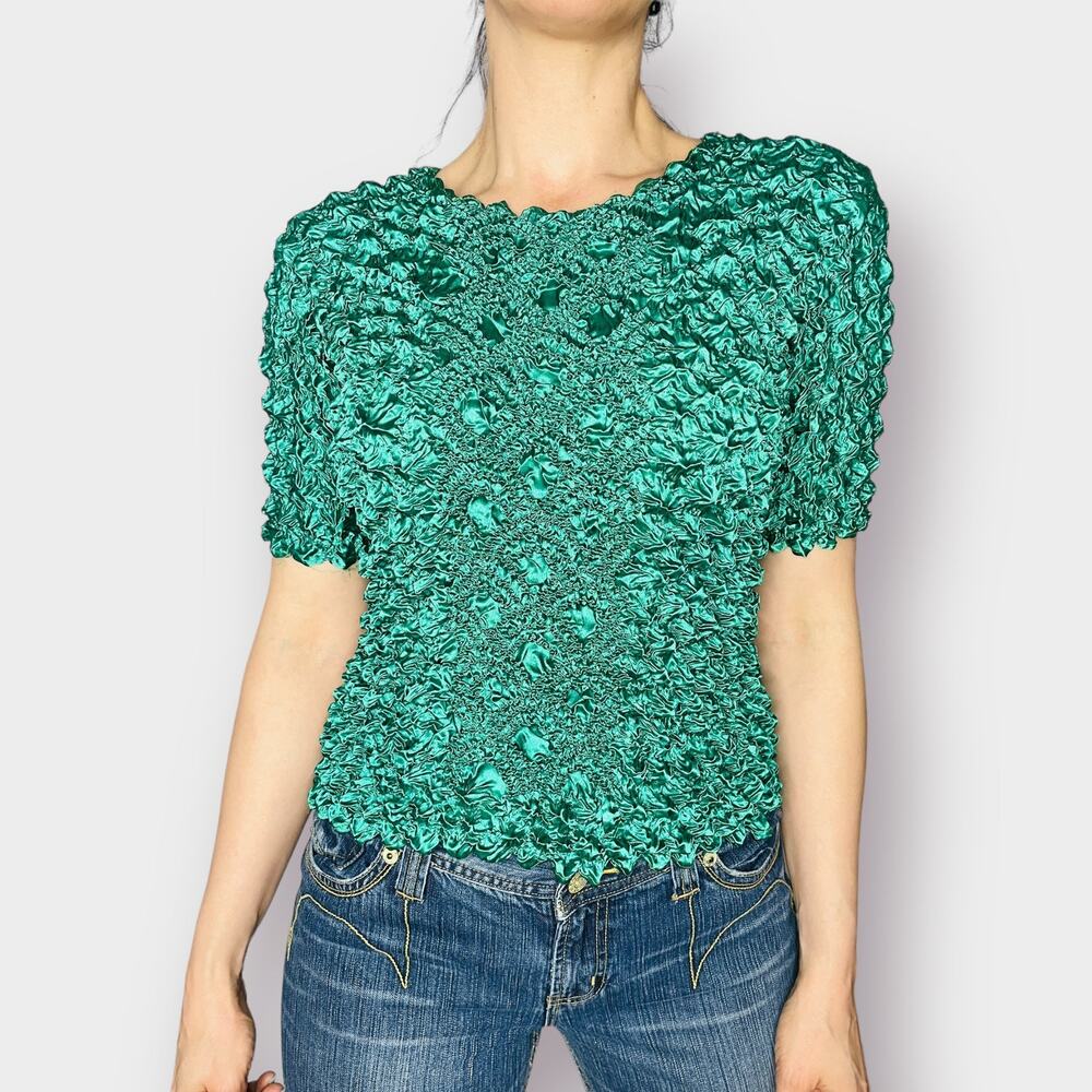 90s Green Popcorn‎ Top
